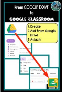 sharing assignments from google drive to google classroom