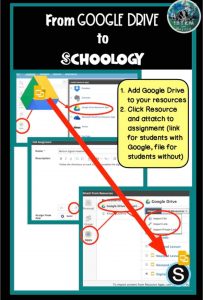 sharing assignments from google drive to Schoology