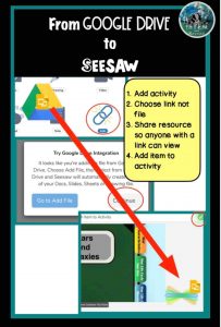 sharing assignments from google drive to Seesaw