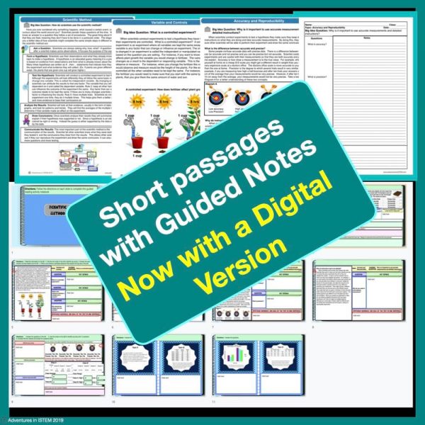 short passages with guided notes and digital version