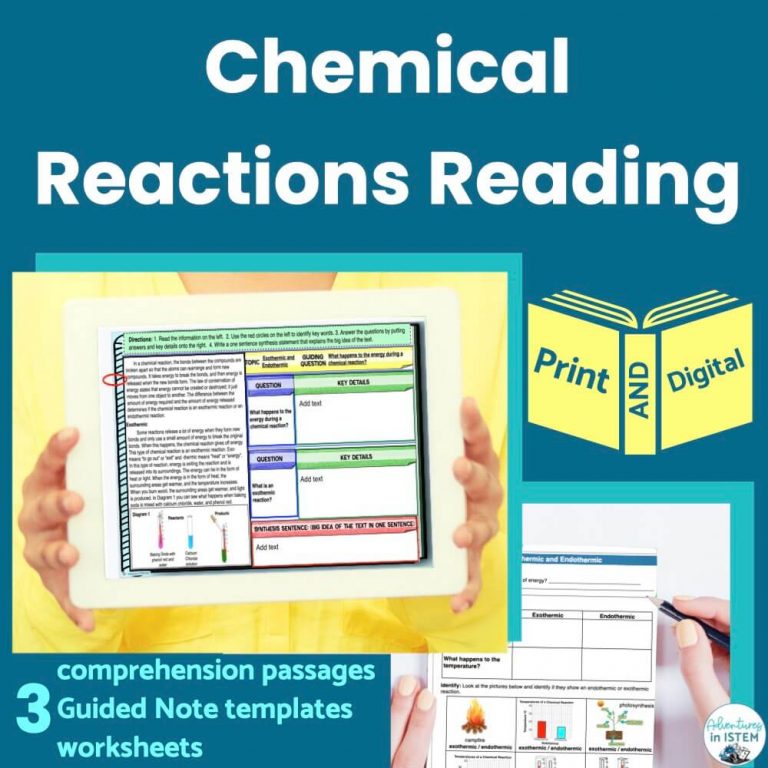 Chemistry Science Reading Comprehension and Worksheets Bundle Covering ...