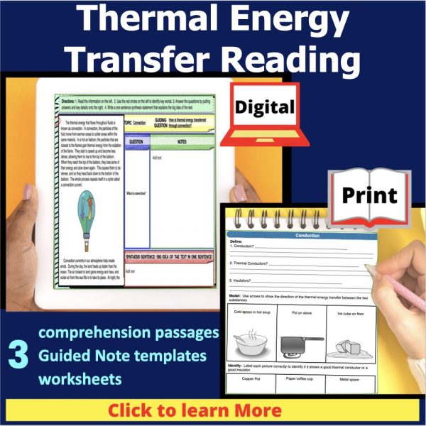 thermal energy transfer science reading