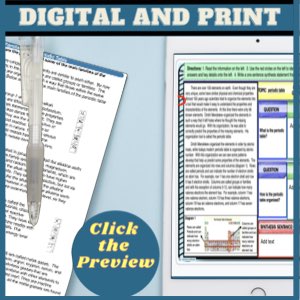 periodic table science reading digital and print