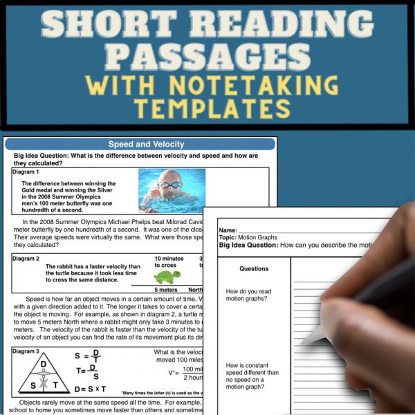 motion science reading short passages