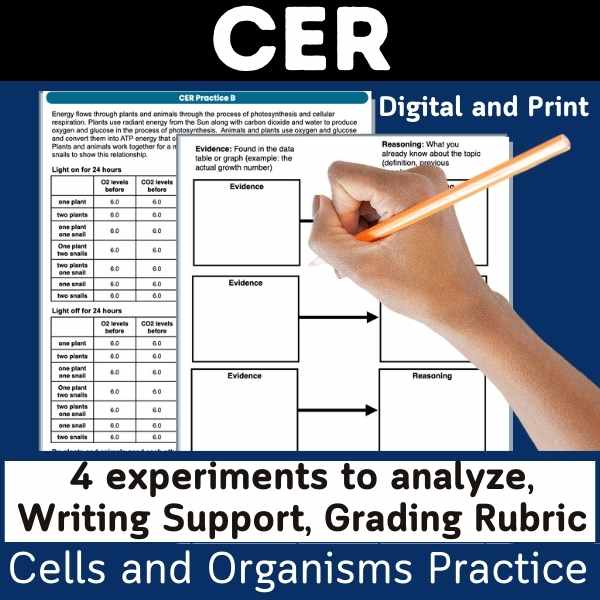 cells and organisms CER practice cover