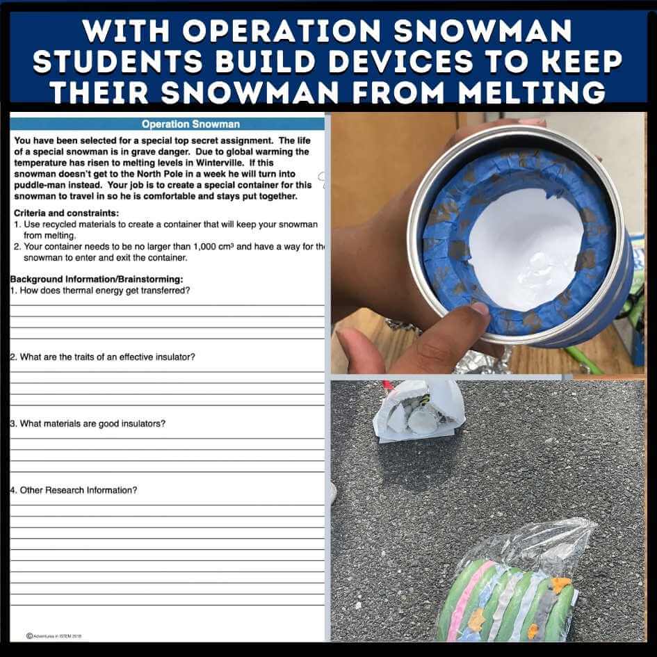 save your snowman with operation snowman and practice the engineering design process