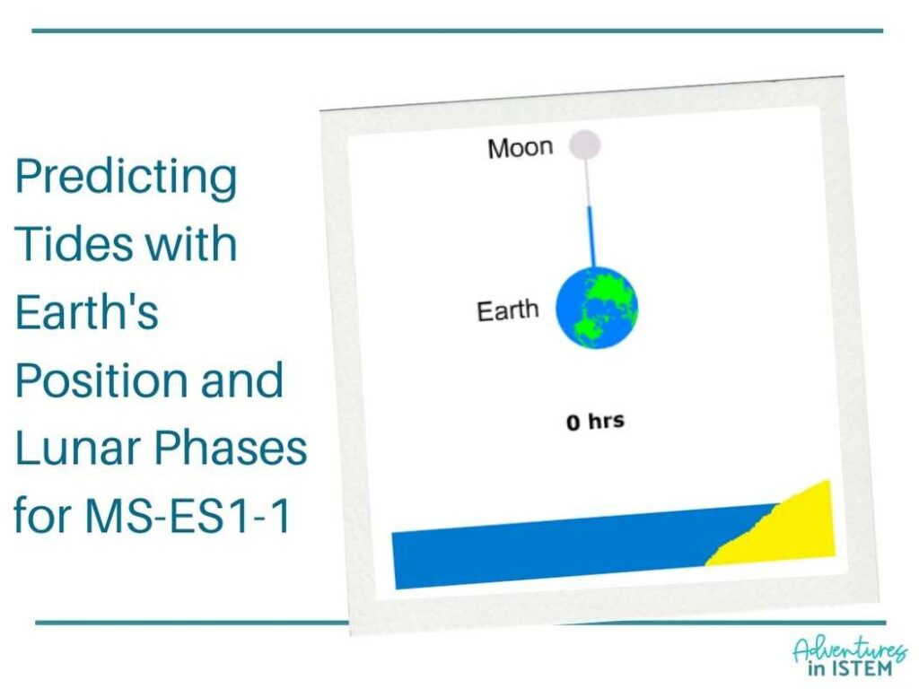 predicting tides with Earth's position, MS-ES1-1: tides and lunar phases