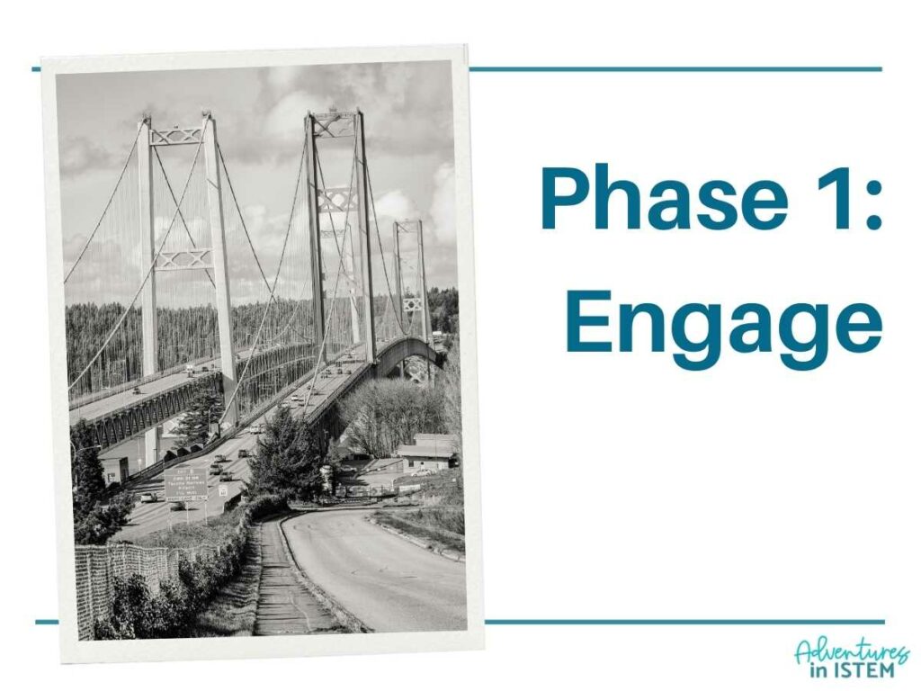 5E lesson engineering design process phase 1 engage using the tacoma narrows bridge