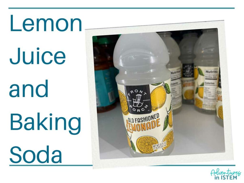 simple chemistry activity lemon juice and baking soda