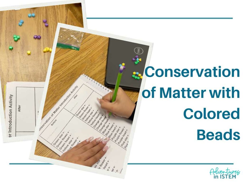 simple chemistry activity conservation of matter with colored beads