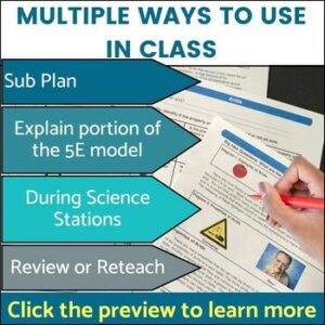 Chemistry Science Reading Comprehension and Worksheets Bundle Covering ...
