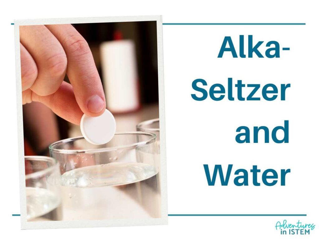 kitchen chemistry dollar store alka-seltzer and water