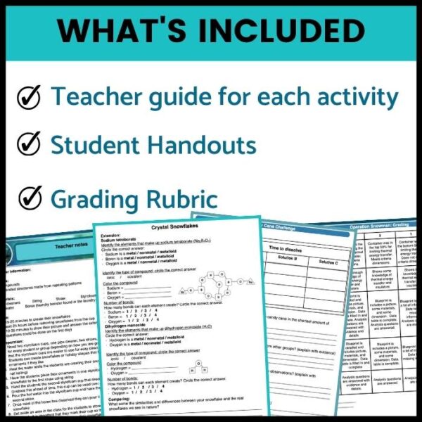 winter science STEM chemistry genetics six activities for 5 weeks of learning