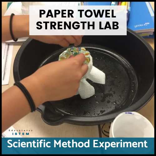 scientific method experiment activity paper towel test