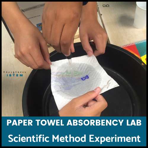 scientific method experiment activity paper towel test absorbency