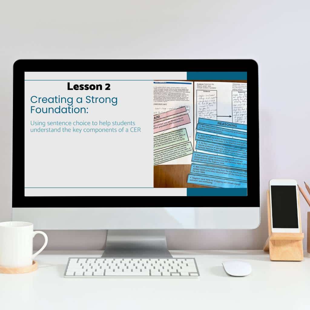 claim evidence reasoning academy lesson 2