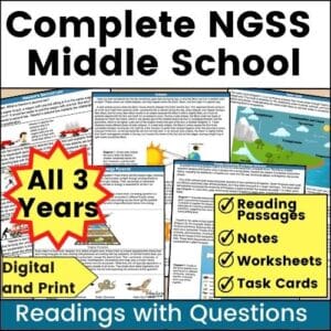 Full Middle School NGSS Science reading