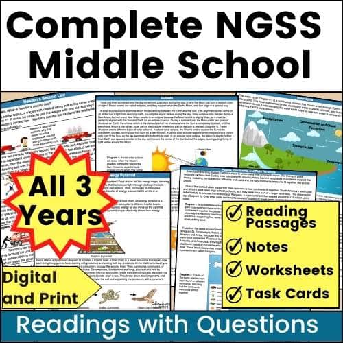 NGSS Middle School Science Reading Passages 6th 7th 8th Grade BF special 139.99