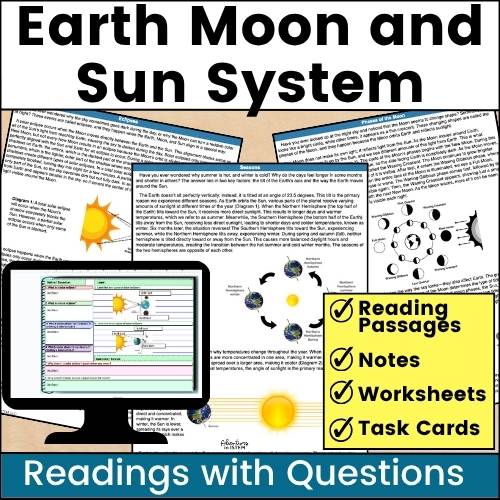earth sun moon system moon phases seasons and solar and lunar eclipse reading