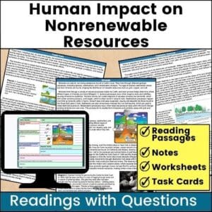 Human impact on nonrenewable resources reading cover and thumbnails