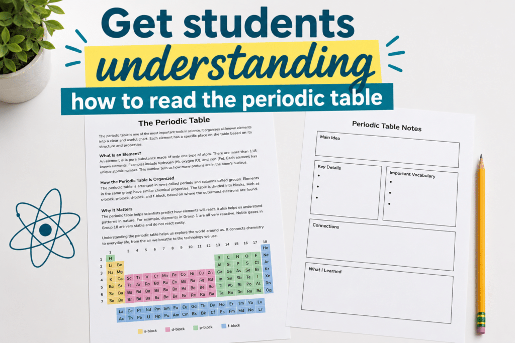 periodic table 5E model lesson 2