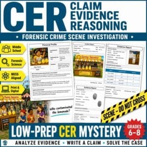 Forensic Science CER Crime Scene Activity Contaminated Lemonade Mystery Powder
